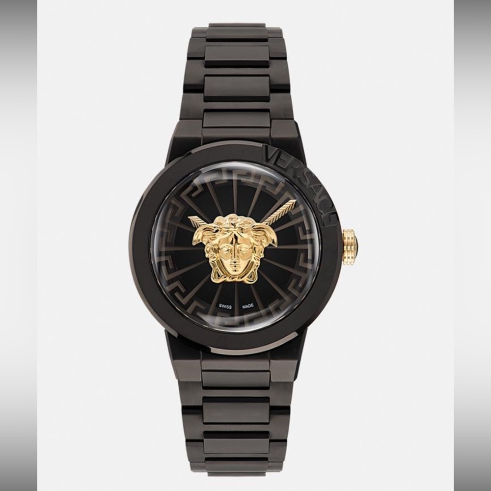 Versace Medusa Infinite Quartz Black Dial Watch (unisex)